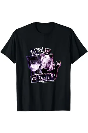 Wednesday Best Of Ghouls & Enid Vintage T-Shirt - - Unisex - - S - Kurzarm - T-Shirt - Halloween