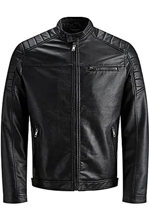 JACK & JONES Male Lederjacke Faux SBlack 2