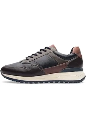 ARA Herren MEO Sneaker, Moro,BLAU,Steel,Olive,Navy, 42 EU Weit