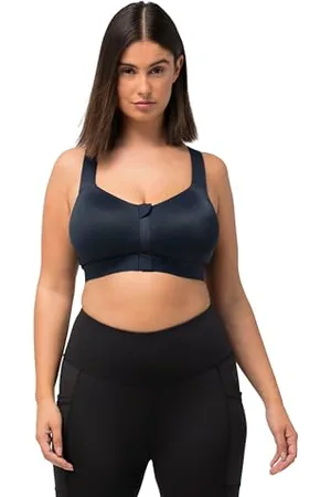 Ulla Popken Damen Sport, Bügel, Front-und Rückenverschluss BH, , 100B