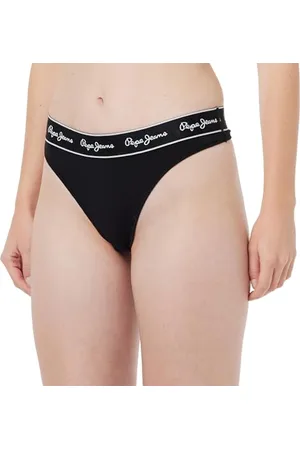 Pepe Jeans Damen Pepe String Unterwäsche im Bikini Stil, Schwarz, S EU