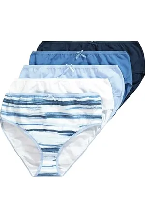 Ulla Popken Damen 5er, Midi-Briefs, Horizon 830048 Unterwäsche, , 66-68