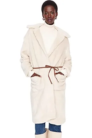 Trendyol Damen Regular Parkas Plain Webstoff Mantel Coat, , 36
