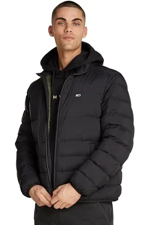 Tommy Hilfiger Herren Steppjacke Packable Down Jacket mit Reißverschluss, (Black), XL