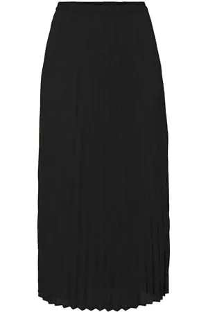 ONLY Damen Onlalma Life Poly Plisse Skirt Solid Rock, , 38 EU