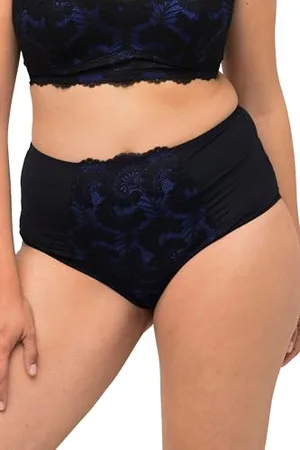 Ulla Popken Damen, große Größen, Maxi-Slip, 2-Tone
