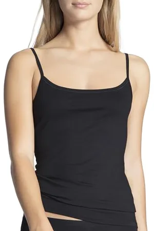 Calida Natural Comfort Spaghetti-Top Damen, aus hochwertiger Baumwolle, verstellbare Träger