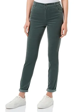 QS by s.Oliver Damen Hose lang, Slim Fit Green 40