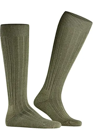 Falke Kniestrümpfe Teppich im Schuh Schurwolle Herren schwarz blau viele weitere Farben verstärkte Kniesocken mit Muster atmungsaktiv lang einfarbig hoch und warm mit Plüschsohle 1 Paar