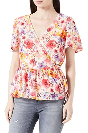 ONLY Damen Onlstar Life Fia S/S Wrap Top Ptm, , M