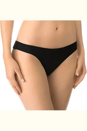 Calida Sensual Secrets String Damen, Low Cut, aus feinster Baumwolle, Rückseite aus transparenter Spitze