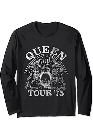 Queen Offizielles Tour 75 Wappen Logo Langarmshirt