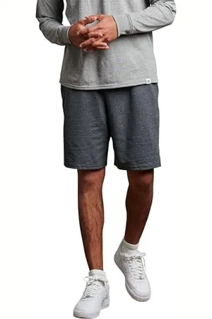 Russell Athletic Herren Baumwolle Performance Baseline Shorts, Marineblau, XXXL (US Größe), Schwarz/Erika, S