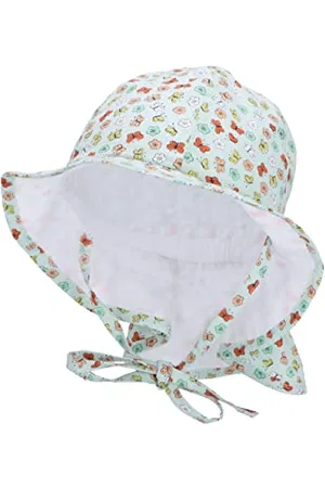 Sterntaler Baby Mädchen Hut Baby Sonnenhut Schmetterlinge - Baby Hut, Kopfbedeckung Baby - mit kleinen Schmetterlingen - , 45