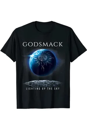 Godsmack – Planetary T-Shirt Unisex-Erwachsene Klein Klassisches V-Ausschnitt-Halbarm-T-Shirt