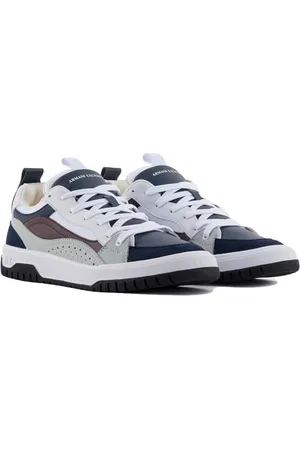 Armani Exchange Herren Duck Sneaker, Navy+op.White, 43 EU