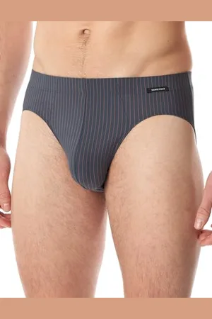 Schiesser Herren Mikrofaser Weiches Bündchen-Nachtschwärmer Slip, , S (2er Pack)