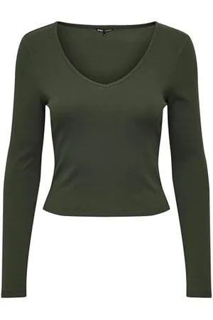 ONLY Onlkaya L/S V-Neck Short Top JRS