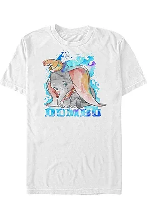 Disney Unisex Dumbo Watercolor Dumbo Organic Short Sleeve T-shirt, , L