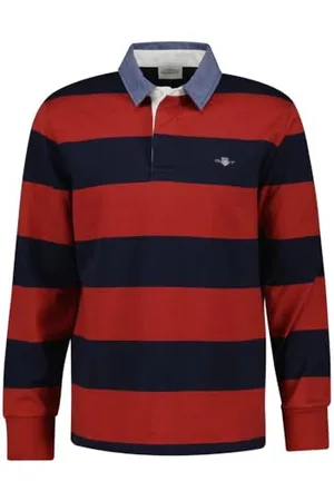 GANT Herren REG Chambray Stripe Heavy Rugger T-Shirt, , S