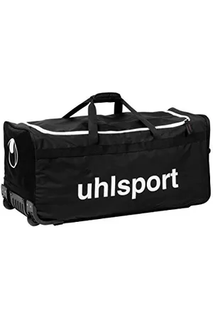 Uhlsport Basic Line Sport-Tasche, 110 Liter – Unisex Trainings-Tasche mit Trolley-Funktion, große Reise-Tasche mit Reißverschluss, Schwarz