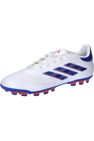 adidas Unisex COPA Pure League Football Boots Artificial Grass Fußballschuhe, Cloud White/Lucid Blue/solar red, 41 1/3 EU