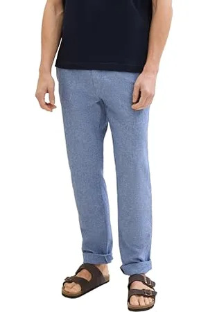 TOM TAILOR Herren Regular Fit Chino Leinen Hose, , 29/32