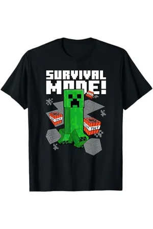 Minecraft T-Shirt - Creeper Explosion - - S - Unisex - Klassische Passform - Kurzarm - Crew-Ausschnitt - Pull-On - Polyester - Officially Licensed Apparel