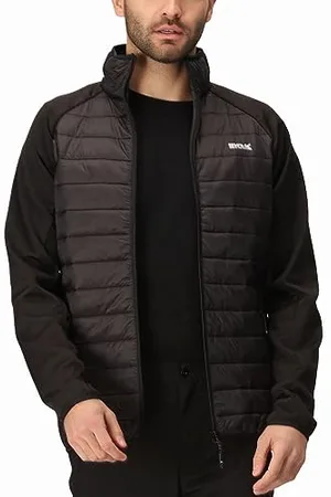 Regatta Herren Hybrid Padded Full Zip Jacket Gefütterter Mantel, Black, XXL