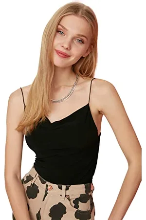 Trendyol Damen Degaje-kragen Gestrickte Bluse Blouse, , XS EU