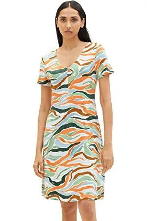 TOM TAILOR Damen Jersey Kleid mit Muster