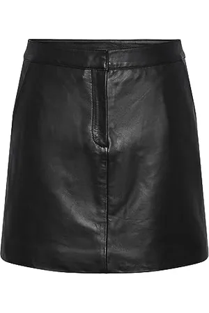 Y.A.S Damen lyma Hmw Leather Skirt Noos, , XL