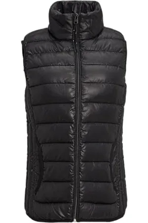 QS by s.Oliver Damen 2147965 Steppweste mit Stehkragen, , XS