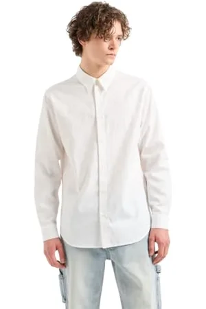 Armani Exchange Herren Regular Fit Long Sleeve Jacquard Cotton All Over Logo Down Shirt, , L EU
