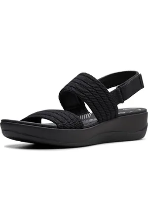 Clarks Damen Arla Stroll Sandale, Black, 37.5 EU