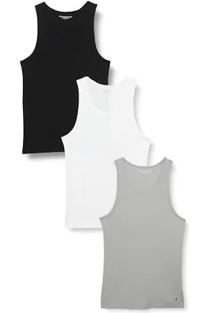 Tommy Hilfiger Herren 3er Pack Tank Tops aus Baumwolle, Mehrfarbig (Black/White/Zinc Alloy), XXL