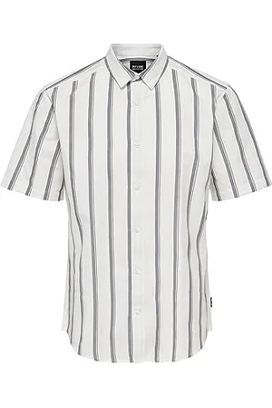 Only & Sons Herren Onstravis Life Ss Striped Thin Oxford Re, , L