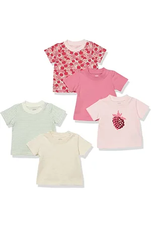 Amazon Unisex Baby Kurzärmeliges T-Shirt, 5er-Pack, , 0 Monate