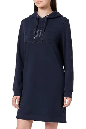 GANT Damen Reg Tonal Shield Dress L ssiges Kleid, , M EU