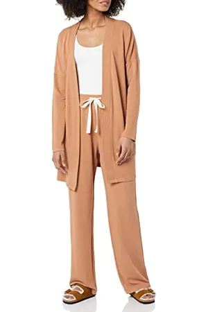Amazon Damen Leichter Lounge-Cardigan mit lockerer Passform und offener Vorderseite, , XL