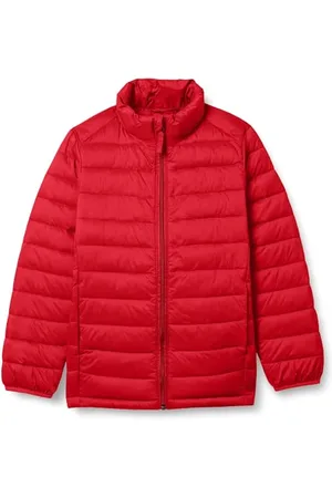 Amazon Jungen Leichte, Wasserbeständige Pufferjacke, Verstaubar, , 8 Jahre
