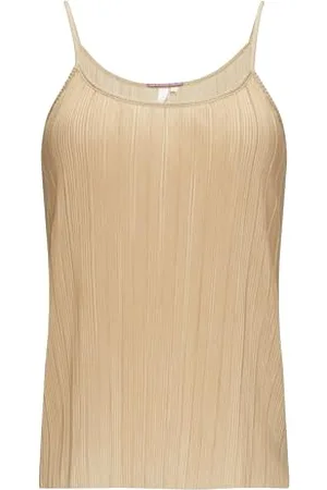 QS by s.Oliver Damen 2147728 Top mit Plisseefalten, , XS