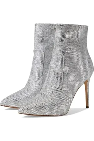 Michael Kors Damen RUE Stiletto Bootie Ankle Boots, Silver, 37 EU