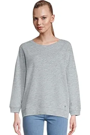Tamaris Damen Feminines Crew Sweatshirt ASTI Grau XL