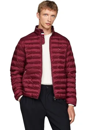 Tommy Hilfiger Herren Jacke Packable Recycled Jacket Übergangsjacke, Rot (Deep Rouge), XS