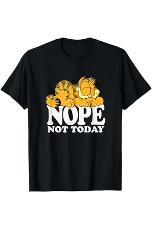 Garfield Nope Not Today Lazy Cat Bold Logo T-Shirt