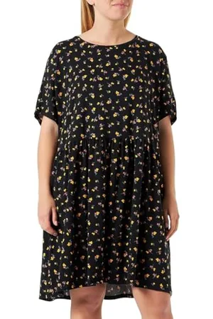 Noisy May A/S Damen Nmkerry S/S Short Aop Dress S* Curve Kleid, , 46 EU
