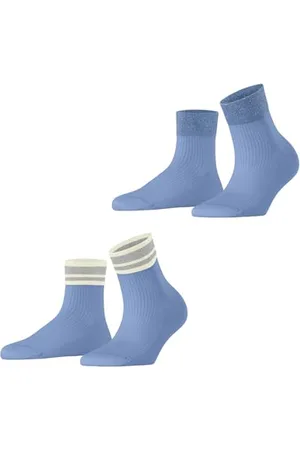 ESPRIT Damen Socken Retro Glitter Multipack W Sso Baumwolle gemustert 2 Paar, , 35-38