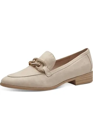 Marco Tozzi Damen Slipper mit Blockabsatz Elegant, Beige , 41 EU
