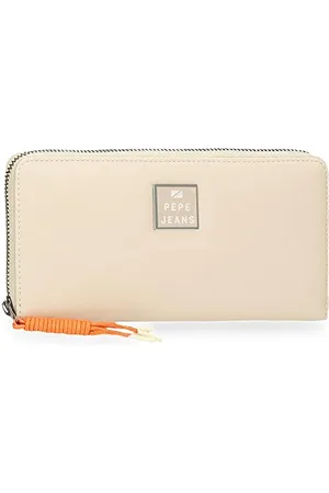 Pepe Jeans Bea Geldbörse mit Kartenhalter Beige 19,5x10x2 cm Kunstleder
